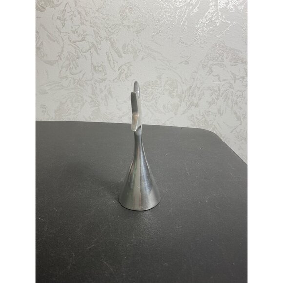 Modern Silver Tone Star-Shaped Cone Tree Topper Decor - Picture 2 of 5